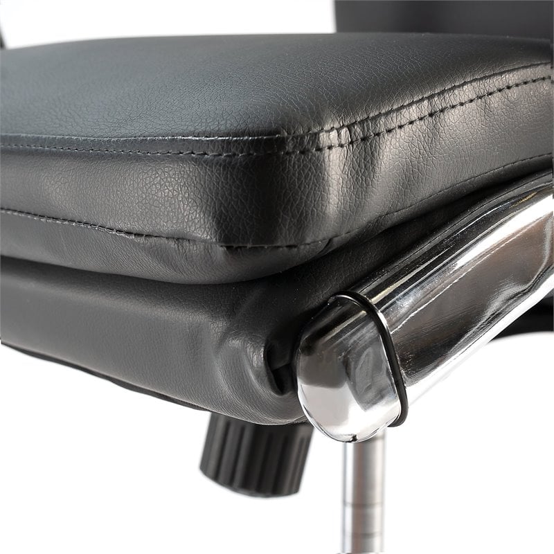 Pemberly Row High Back Adjustable Height Faux Leather Executive Office Chair