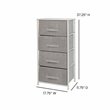 Pemberly Row 4 Drawer Cast Iron Vertical Storage Dresser in White/Gray
