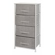 Pemberly Row 4 Drawer Cast Iron Vertical Storage Dresser in White/Gray