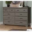Pemberly Row Modern / Contemporary 8 Drawer Dresser in Gray Maple