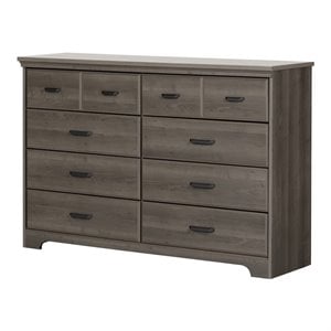 Pemberly Row Modern / Contemporary 8 Drawer Dresser in Gray Maple