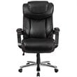 Pemberly Row Big and Tall Leather Office Swivel Chair In Black