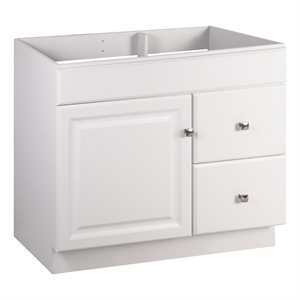 Pemberly Row 36 -&quot Bathroom Wood Vanity Without Top in White