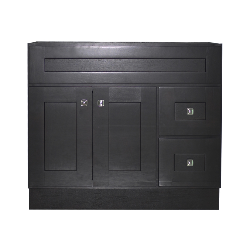 Pemberly Row Ready to Assemble Wood Vanity Without Top in Bronze