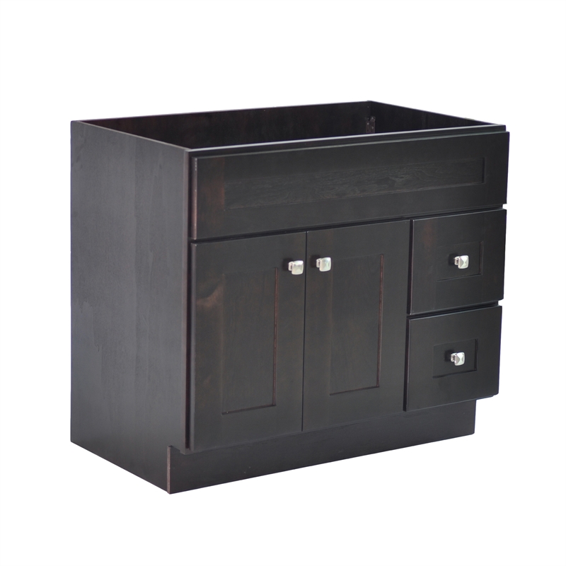 Pemberly Row Ready to Assemble Wood Vanity Without Top in Bronze
