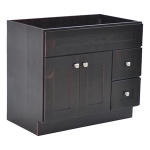 Pemberly Row Ready to Assemble Wood Vanity Without Top in Bronze