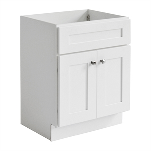 Pemberly Row Ready to Assemble Wood Vanity without Top in White-24&quot