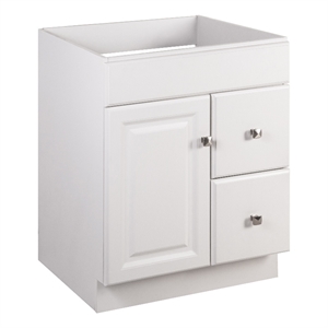 Pemberly Row 24 -&quot 1-Door Unassembled Bathroom Wood Vanity Without Top in White