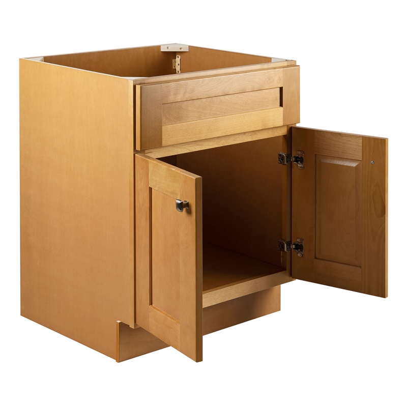 Pemberly Row Vanity Modern Birch without Top Fully Assembled 24