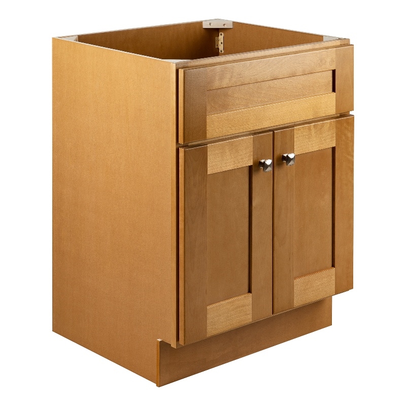 Pemberly Row Vanity Modern Birch without Top Fully Assembled 24