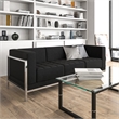 Pemberly Row Contemporary Stainless Steel Sofa Frame in Black