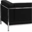 Pemberly Row Contemporary Stainless Steel Sofa Frame in Black