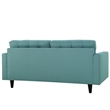 Pemberly Row Modern Upholstered Fabric Loveseat in Laguna Blue