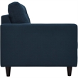 Pemberly Row Left-Facing Upholstered Polyester Fabric Loveseat in Azure Blue