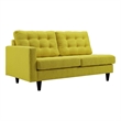 Pemberly Row Left-Facing Upholstered Fabric Loveseat in Sunny