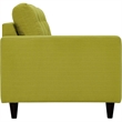 Pemberly Row Left-Facing Upholstered Fabric Loveseat in Wheatgrass
