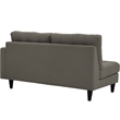 Pemberly Row Right-Facing Upholstered Polyester Fabric Loveseat in Granite