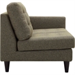 Pemberly Row Right-Facing Upholstered Fabric Loveseat in Oatmeal