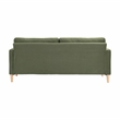 Pemberly Row Mid-Century Stationary Sofa in Olive Fabric Upholstery