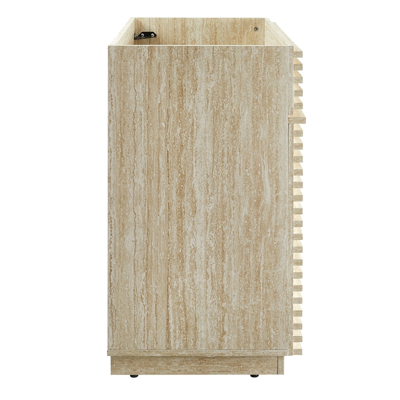 Pemberly Row Bathroom Vanity Cabinet (Sink Not Included) in Travertine