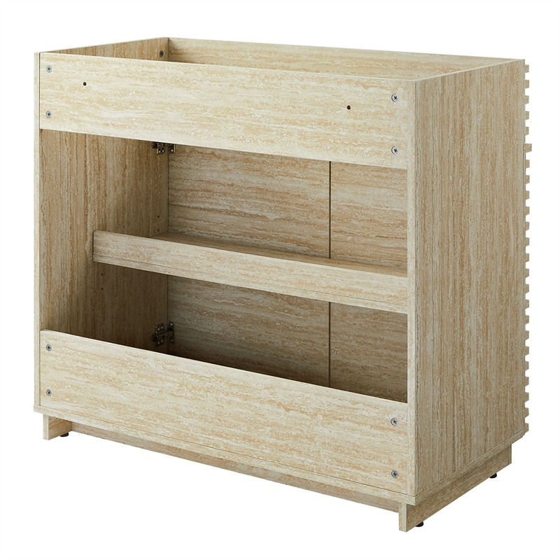 Pemberly Row Bathroom Vanity Cabinet (Sink Not Included) in Travertine