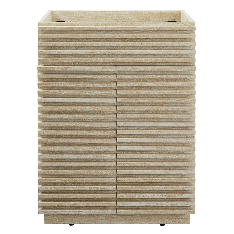 Pemberly Row Bathroom Vanity Cabinet (Sink Not Included) in Travertine