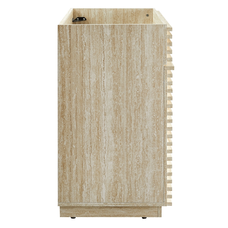 Pemberly Row Bathroom Vanity Cabinet (Sink Not Included) in Travertine
