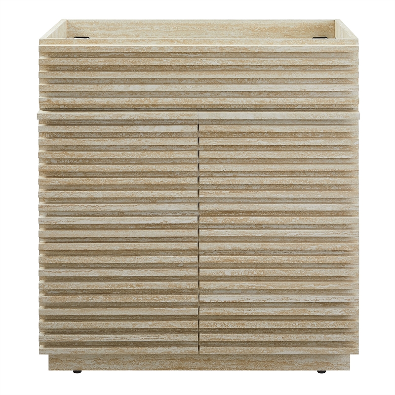 Pemberly Row Bathroom Vanity Cabinet (Sink Not Included) in Travertine