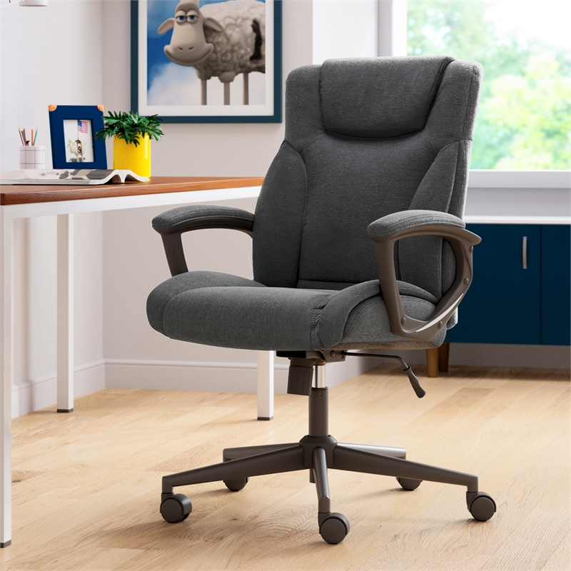 Pemberly Row Contemporary Style Office Swivel Chair in Black