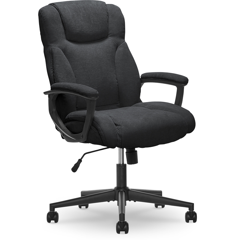 Pemberly Row Contemporary Style Office Swivel Chair in Black