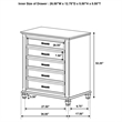Pemberly Row Farmhouse 5-Drawer Bedroom Chest in Distressed White