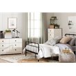 Pemberly Row Contemporary 6 Drawer Dresser in White and Weathered Oak