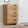 Pemberly Row Contemporary 5-Drawer Chest Storage Unit Nordik Oak