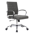 Pemberly Row Modern Adjustable Leather Office Chair in Charcoal