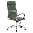 Pemberly Row High-Back Mid-Century Modern Leather Office Chair in Green