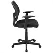 Pemberly Row Mid Back Mesh Back Office Swivel Chair in Black
