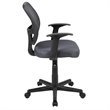 Pemberly Row Contemporary Mid Back Mesh Back Office Swivel Chair in Gray