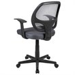 Pemberly Row Contemporary Mid Back Mesh Back Office Swivel Chair in Gray