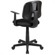 Pemberly Row Contemporary Pivot Mesh Back Office Swivel Chair in Black