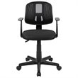 Pemberly Row Contemporary Pivot Mesh Back Office Swivel Chair in Black
