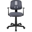 Pemberly Row Contemporary Pivot Mesh Back Office Swivel Chair in Gray