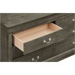 Pemberly Row Engineered Wood Traditional 6 Drawer Dresser in Gray