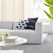 Pemberly Row Contemporary 2-Piece Upholstered Fabric Loveseat in Ivory