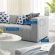 Pemberly Row 2-Piece Upholstered Fabric Loveseat in Light Gray
