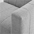 Pemberly Row 2-Piece Upholstered Fabric Loveseat in Light Gray