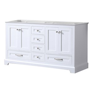 Pemberly Row Wooden Contemporary 60&quot Vanity Cabinet in White