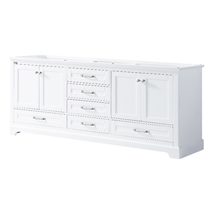 Pemberly Row Wooden Contemporary 80&quot Vanity Cabinet in White