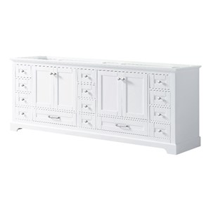 Pemberly Row Wooden Contemporary 84&quot Vanity Cabinet in White