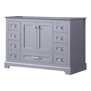 Pemberly Row Wooden Contemporary 48&quot Vanity Cabinet in Dark Gray
