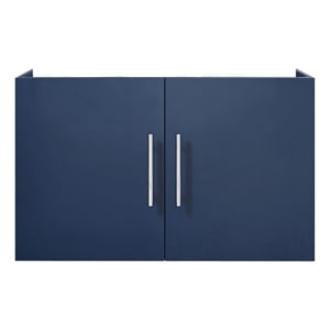 Pemberly Row Wooden Contemporary 30&quot Vanity Cabinet in Navy Blue